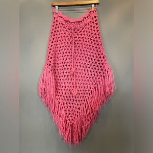 Vintage Handmade Pink Crochet skirt
